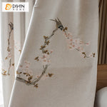 DIHIN HOME Chinese Style Cotton Linen Embroideried Curtains,Grommet Window Curtain for Living Room ,52x63-inch,1 Panel Roman Shades Curtains Window Blinds custom curtains blackout curtains curtains for living room sheer curtains curtain fabric linen curtains kitchen curtains velvet curtains pinch pleat curtains bay window curtains outdoor curtains pleated curtains floral curtains dining room curtains kitchen valances drapes for bedroom patio curtains nursery curtains grommet curtains
