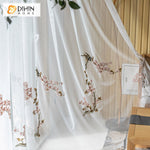 DIHIN HOME Chinese Style Cotton Linen Embroideried Curtains,Grommet Window Curtain for Living Room ,52x63-inch,1 Panel Roman Shades Curtains Window Blinds custom curtains blackout curtains curtains for living room sheer curtains curtain fabric linen curtains kitchen curtains velvet curtains pinch pleat curtains bay window curtains outdoor curtains pleated curtains floral curtains dining room curtains kitchen valances drapes for bedroom patio curtains nursery curtains grommet curtains