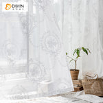 DIHIN HOME Chinese White Jacquard Sheer Curtain,Grommet Window Curtain for Living Room ,52x63-inch,1 Panel Roman Shades Curtains Window Blinds custom curtains blackout curtains curtains for living room sheer curtains curtain fabric linen curtains kitchen curtains velvet curtains pinch pleat curtains bay window curtains outdoor curtains pleated curtains floral curtains dining room curtains kitchen valances drapes for bedroom patio curtains nursery curtains grommet curtains