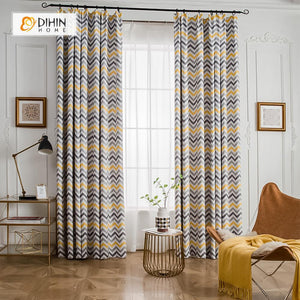 DIHIN HOME Close Stripes Printed ,Cotton Linen ,Blackout Grommet Window Curtain for Living Room ,52x63-inch,1 Panel Roman Shades Curtains Window Blinds custom curtains blackout curtains curtains for living room sheer curtains curtain fabric linen curtains kitchen curtains velvet curtains pinch pleat curtains bay window curtains outdoor curtains pleated curtains floral curtains dining room curtains kitchen valances drapes for bedroom patio curtains nursery curtains grommet curtains
