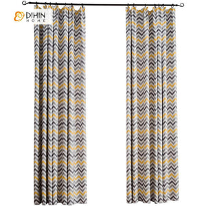 DIHIN HOME Close Stripes Printed ,Cotton Linen ,Blackout Grommet Window Curtain for Living Room ,52x63-inch,1 Panel Roman Shades Curtains Window Blinds custom curtains blackout curtains curtains for living room sheer curtains curtain fabric linen curtains kitchen curtains velvet curtains pinch pleat curtains bay window curtains outdoor curtains pleated curtains floral curtains dining room curtains kitchen valances drapes for bedroom patio curtains nursery curtains grommet curtains