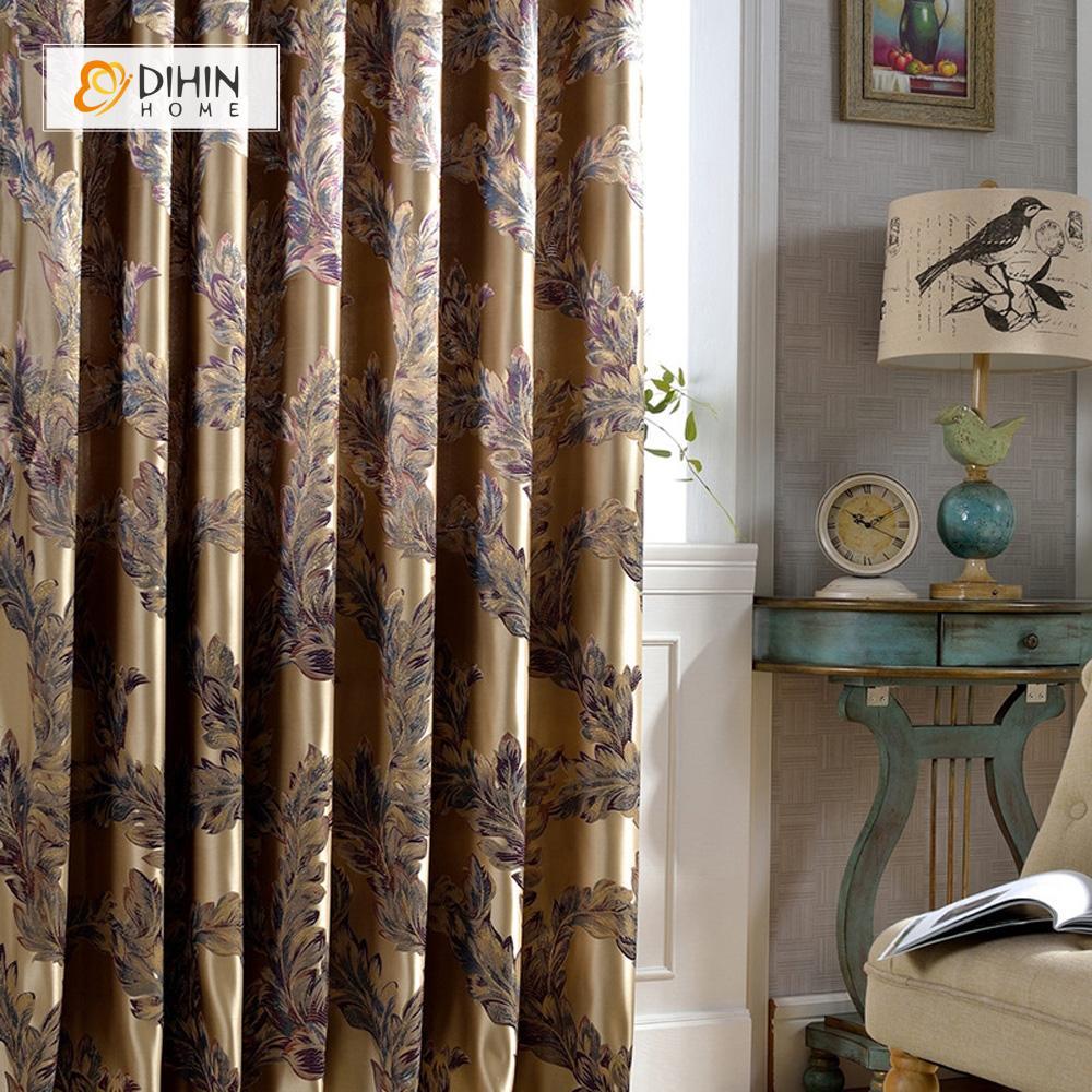 DIHIN HOME Colorful Leaves Printed ,Cotton Linen ,Blackout Grommet Window Curtain for Living Room ,52x63-inch,1 Panel Roman Shades Curtains Window Blinds custom curtains blackout curtains curtains for living room sheer curtains curtain fabric linen curtains kitchen curtains velvet curtains pinch pleat curtains bay window curtains outdoor curtains pleated curtains floral curtains dining room curtains kitchen valances drapes for bedroom patio curtains nursery curtains grommet curtains