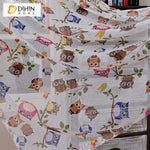 DIHIN HOME Colorful Owl Printed,Sheer Curtain,Blackout Grommet Window Curtain for Living Room ,52x63-inch,1 Panel Roman Shades Curtains Window Blinds custom curtains blackout curtains curtains for living room sheer curtains curtain fabric linen curtains kitchen curtains velvet curtains pinch pleat curtains bay window curtains outdoor curtains pleated curtains floral curtains dining room curtains kitchen valances drapes for bedroom patio curtains nursery curtains grommet curtains
