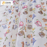 DIHIN HOME Colorful Owl Printed,Sheer Curtain,Blackout Grommet Window Curtain for Living Room ,52x63-inch,1 Panel Roman Shades Curtains Window Blinds custom curtains blackout curtains curtains for living room sheer curtains curtain fabric linen curtains kitchen curtains velvet curtains pinch pleat curtains bay window curtains outdoor curtains pleated curtains floral curtains dining room curtains kitchen valances drapes for bedroom patio curtains nursery curtains grommet curtains