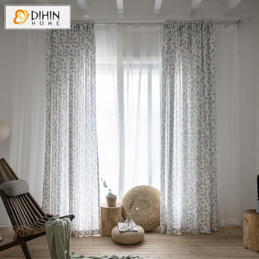 DIHIN HOME Cotton Linen Bird and Tree Printed,Blackout Grommet Window Curtain for Living Room ,52x63-inch,1 Panel Roman Shades Curtains Window Blinds custom curtains blackout curtains curtains for living room sheer curtains curtain fabric linen curtains kitchen curtains velvet curtains pinch pleat curtains bay window curtains outdoor curtains pleated curtains floral curtains dining room curtains kitchen valances drapes for bedroom patio curtains nursery curtains grommet curtains