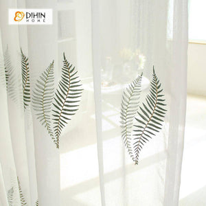 DIHIN HOME Cotton Linen Embroidered Water Grass ,Sheer Curtain, Grommet Window Curtain for Living Room ,52x63-inch,1 Panel Roman Shades Curtains Window Blinds custom curtains blackout curtains curtains for living room sheer curtains curtain fabric linen curtains kitchen curtains velvet curtains pinch pleat curtains bay window curtains outdoor curtains pleated curtains floral curtains dining room curtains kitchen valances drapes for bedroom patio curtains nursery curtains grommet curtains
