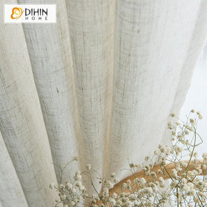 DIHIN HOME Cotton Linen Fabric ,Sheer Curtain, Grommet Window Curtain for Living Room ,52x63-inch,1 Panel Roman Shades Curtains Window Blinds custom curtains blackout curtains curtains for living room sheer curtains curtain fabric linen curtains kitchen curtains velvet curtains pinch pleat curtains bay window curtains outdoor curtains pleated curtains floral curtains dining room curtains kitchen valances drapes for bedroom patio curtains nursery curtains grommet curtains