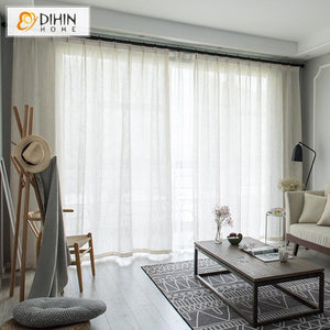 DIHIN HOME Cotton Linen Fabric ,Sheer Curtain, Grommet Window Curtain for Living Room ,52x63-inch,1 Panel Roman Shades Curtains Window Blinds custom curtains blackout curtains curtains for living room sheer curtains curtain fabric linen curtains kitchen curtains velvet curtains pinch pleat curtains bay window curtains outdoor curtains pleated curtains floral curtains dining room curtains kitchen valances drapes for bedroom patio curtains nursery curtains grommet curtains