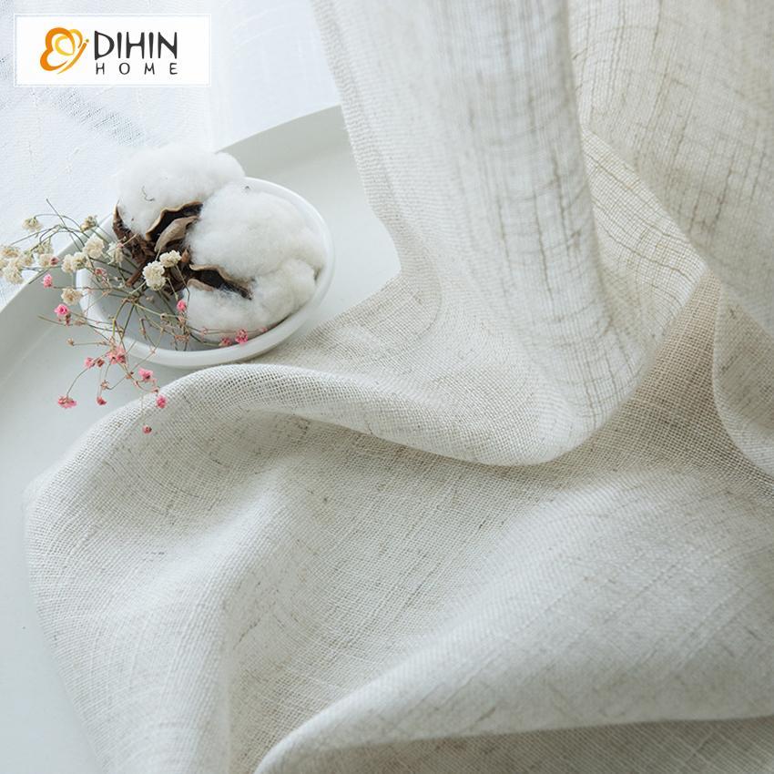 DIHIN HOME Cotton Linen Fabric ,Sheer Curtain, Grommet Window Curtain for Living Room ,52x63-inch,1 Panel Roman Shades Curtains Window Blinds custom curtains blackout curtains curtains for living room sheer curtains curtain fabric linen curtains kitchen curtains velvet curtains pinch pleat curtains bay window curtains outdoor curtains pleated curtains floral curtains dining room curtains kitchen valances drapes for bedroom patio curtains nursery curtains grommet curtains