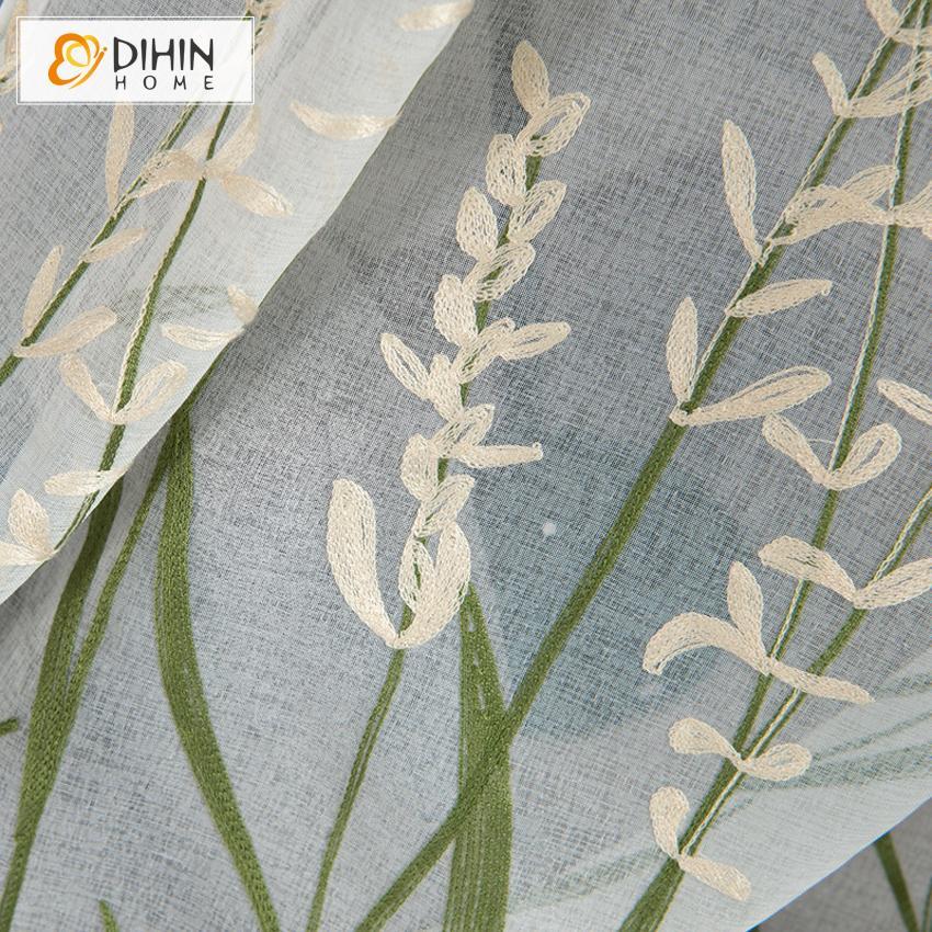 DIHIN HOME Cotton Linen Green Flowers ,Sheer Curtain, Grommet Window Curtain for Living Room ,52x63-inch,1 Panel Roman Shades Curtains Window Blinds custom curtains blackout curtains curtains for living room sheer curtains curtain fabric linen curtains kitchen curtains velvet curtains pinch pleat curtains bay window curtains outdoor curtains pleated curtains floral curtains dining room curtains kitchen valances drapes for bedroom patio curtains nursery curtains grommet curtains
