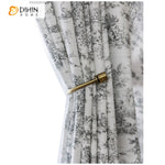 DIHIN HOME Cotton Linen Ink Painting Printed,Blackout Grommet Window Curtain for Living Room ,52x63-inch,1 Panel Roman Shades Curtains Window Blinds custom curtains blackout curtains curtains for living room sheer curtains curtain fabric linen curtains kitchen curtains velvet curtains pinch pleat curtains bay window curtains outdoor curtains pleated curtains floral curtains dining room curtains kitchen valances drapes for bedroom patio curtains nursery curtains grommet curtains