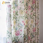 DIHIN HOME Cotton Linen Natural Flowers Printed,Blackout Grommet Window Curtain for Living Room ,52x63-inch,1 Panel Roman Shades Curtains Window Blinds custom curtains blackout curtains curtains for living room sheer curtains curtain fabric linen curtains kitchen curtains velvet curtains pinch pleat curtains bay window curtains outdoor curtains pleated curtains floral curtains dining room curtains kitchen valances drapes for bedroom patio curtains nursery curtains grommet curtains