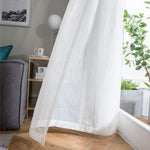 DIHIN HOME Cotton Linen White Stripes ,Sheer Curtain, Grommet Window Curtain for Living Room ,52x63-inch,1 Panel Roman Shades Curtains Window Blinds custom curtains blackout curtains curtains for living room sheer curtains curtain fabric linen curtains kitchen curtains velvet curtains pinch pleat curtains bay window curtains outdoor curtains pleated curtains floral curtains dining room curtains kitchen valances drapes for bedroom patio curtains nursery curtains grommet curtains