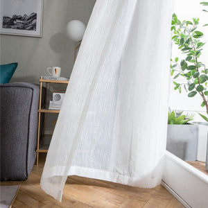 DIHIN HOME Cotton Linen White Stripes ,Sheer Curtain, Grommet Window Curtain for Living Room ,52x63-inch,1 Panel Roman Shades Curtains Window Blinds custom curtains blackout curtains curtains for living room sheer curtains curtain fabric linen curtains kitchen curtains velvet curtains pinch pleat curtains bay window curtains outdoor curtains pleated curtains floral curtains dining room curtains kitchen valances drapes for bedroom patio curtains nursery curtains grommet curtains