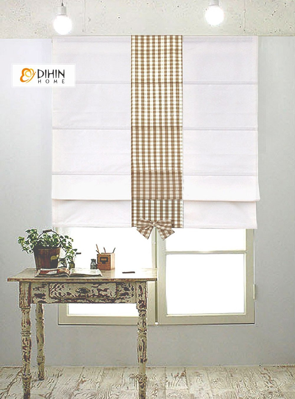 DIHIN HOME Cute Bow Printed Roman Shades ,Easy Install Washable Curtains ,Customized Window Curtain Drape, 24"W X 64"H Roman Shades Curtains Window Blinds custom curtains blackout curtains curtains for living room sheer curtains curtain fabric linen curtains kitchen curtains velvet curtains pinch pleat curtains bay window curtains outdoor curtains pleated curtains floral curtains dining room curtains kitchen valances drapes for bedroom patio curtains nursery curtains grommet curtains