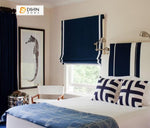 DIHIN HOME Dark Blue Printed Roman Shades ,Easy Install Washable Curtains ,Customized Window Curtain Drape, 24"W X 64"H Roman Shades Curtains Window Blinds custom curtains blackout curtains curtains for living room sheer curtains curtain fabric linen curtains kitchen curtains velvet curtains pinch pleat curtains bay window curtains outdoor curtains pleated curtains floral curtains dining room curtains kitchen valances drapes for bedroom patio curtains nursery curtains grommet curtains