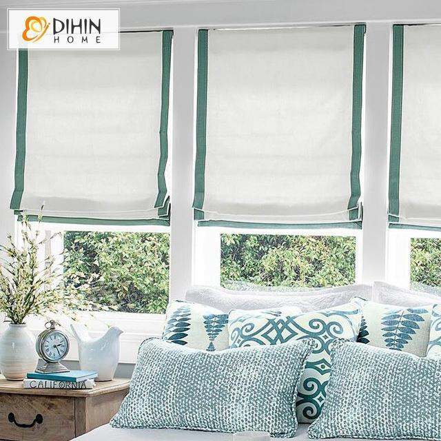 DIHIN HOME Dark Green Stripes Printed Roman Shades ,Easy Install Washable Curtains ,Customized Window Curtain Drape, 24"W X 64"H Roman Shades Curtains Window Blinds custom curtains blackout curtains curtains for living room sheer curtains curtain fabric linen curtains kitchen curtains velvet curtains pinch pleat curtains bay window curtains outdoor curtains pleated curtains floral curtains dining room curtains kitchen valances drapes for bedroom patio curtains nursery curtains grommet curtains