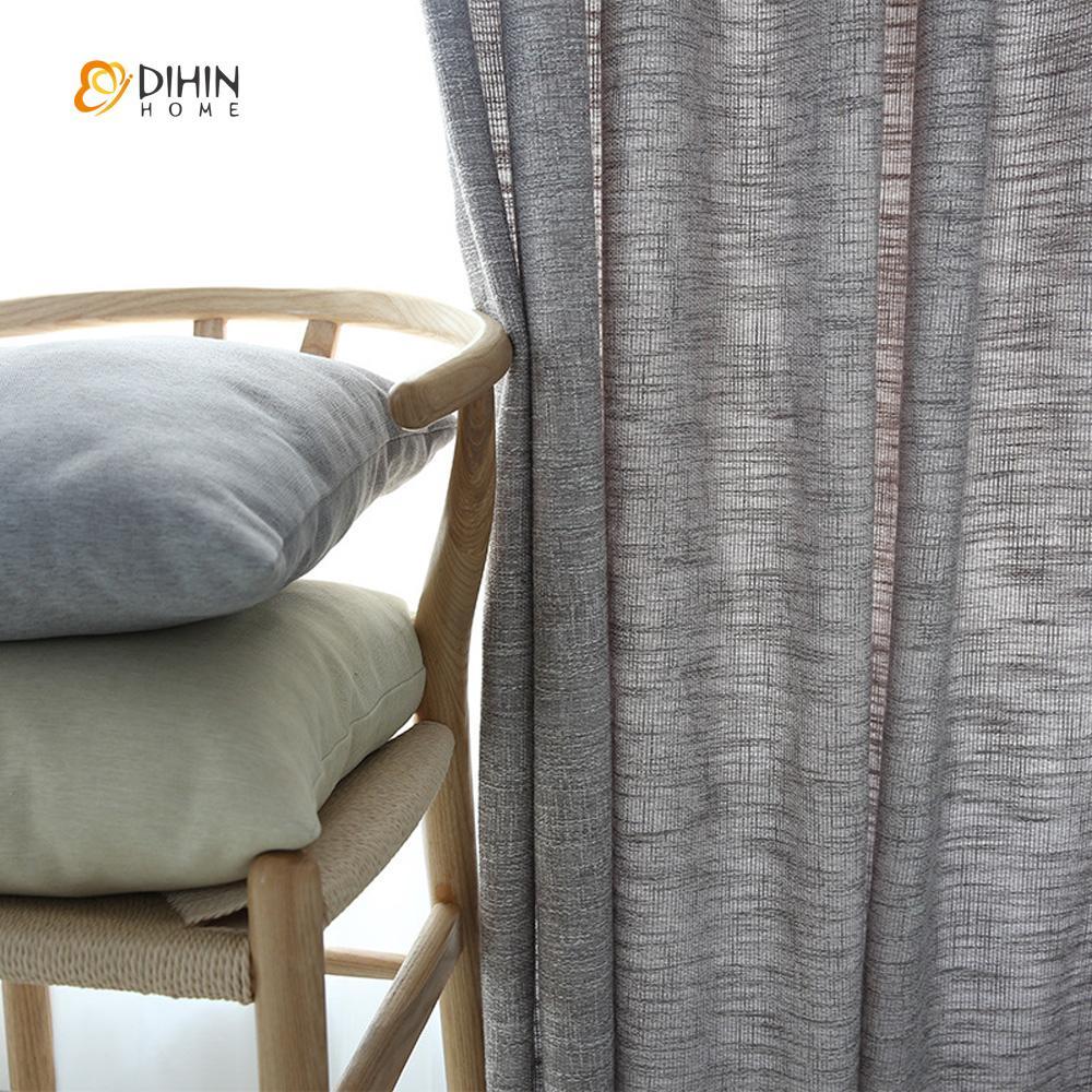 DIHIN HOME Dark Grey Solid ，Cotton Linen，Blackout Grommet Window Curtain for Living Room ,52x63-inch,1 Panel Roman Shades Curtains Window Blinds custom curtains blackout curtains curtains for living room sheer curtains curtain fabric linen curtains kitchen curtains velvet curtains pinch pleat curtains bay window curtains outdoor curtains pleated curtains floral curtains dining room curtains kitchen valances drapes for bedroom patio curtains nursery curtains grommet curtains