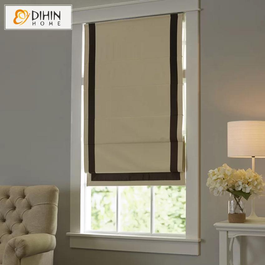 DIHIN HOME Elegant Black Edge Printed Roman Shades ,Easy Install Washable Curtains ,Customized Window Curtain Drape, 24"W X 64" Roman Shades Curtains Window Blinds custom curtains blackout curtains curtains for living room sheer curtains curtain fabric linen curtains kitchen curtains velvet curtains pinch pleat curtains bay window curtains outdoor curtains pleated curtains floral curtains dining room curtains kitchen valances drapes for bedroom patio curtains nursery curtains grommet curtains