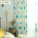 DIHIN HOME ELegant Blue Flowers Printed,Blackout Grommet Window Curtain for Living Room ,52x63-inch,1 Pane Roman Shades Curtains Window Blinds custom curtains blackout curtains curtains for living room sheer curtains curtain fabric linen curtains kitchen curtains velvet curtains pinch pleat curtains bay window curtains outdoor curtains pleated curtains floral curtains dining room curtains kitchen valances drapes for bedroom patio curtains nursery curtains grommet curtains
