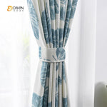 DIHIN HOME Elegant Blue Leaves Printed，Blackout Grommet Window Curtain for Living Room ,52x63-inch,1 Panel Roman Shades Curtains Window Blinds custom curtains blackout curtains curtains for living room sheer curtains curtain fabric linen curtains kitchen curtains velvet curtains pinch pleat curtains bay window curtains outdoor curtains pleated curtains floral curtains dining room curtains kitchen valances drapes for bedroom patio curtains nursery curtains grommet curtains