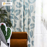 DIHIN HOME Elegant Blue Leaves Printed，Blackout Grommet Window Curtain for Living Room ,52x63-inch,1 Panel Roman Shades Curtains Window Blinds custom curtains blackout curtains curtains for living room sheer curtains curtain fabric linen curtains kitchen curtains velvet curtains pinch pleat curtains bay window curtains outdoor curtains pleated curtains floral curtains dining room curtains kitchen valances drapes for bedroom patio curtains nursery curtains grommet curtains