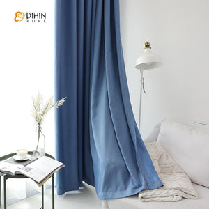DIHIN HOME Elegant Solid Blue Printed，Blackout Grommet Window Curtain for Living Room ,52x63-inch,1 Panel Roman Shades Curtains Window Blinds custom curtains blackout curtains curtains for living room sheer curtains curtain fabric linen curtains kitchen curtains velvet curtains pinch pleat curtains bay window curtains outdoor curtains pleated curtains floral curtains dining room curtains kitchen valances drapes for bedroom patio curtains nursery curtains grommet curtains