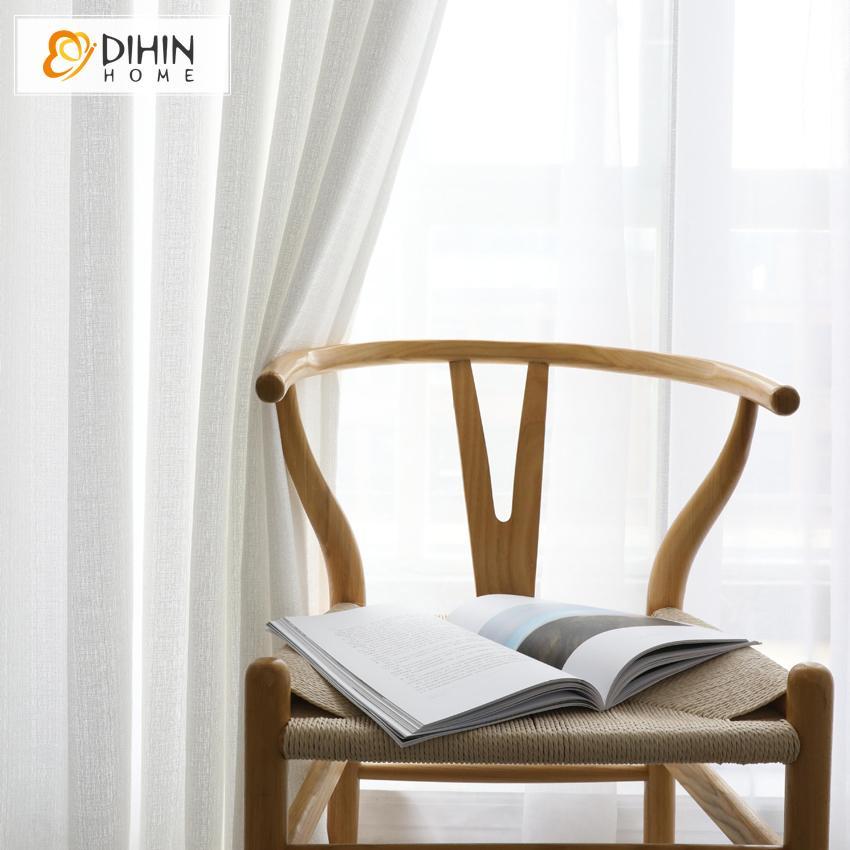 DIHIN HOME Elegant Solid White Printed Soft Sheer Curtain,Blackout Grommet Window Curtain for Living Room ,52x63-inch,1 Panel Roman Shades Curtains Window Blinds custom curtains blackout curtains curtains for living room sheer curtains curtain fabric linen curtains kitchen curtains velvet curtains pinch pleat curtains bay window curtains outdoor curtains pleated curtains floral curtains dining room curtains kitchen valances drapes for bedroom patio curtains nursery curtains grommet curtains