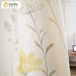 DIHIN HOME Elegant Yellow Flowers Grey Leaves Printed,Blackout Grommet Window Curtain for Living Room ,52x63-inch,1 Panel Roman Shades Curtains Window Blinds custom curtains blackout curtains curtains for living room sheer curtains curtain fabric linen curtains kitchen curtains velvet curtains pinch pleat curtains bay window curtains outdoor curtains pleated curtains floral curtains dining room curtains kitchen valances drapes for bedroom patio curtains nursery curtains grommet curtains