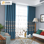 DIHIN HOME Embroidered Dark Blue Curtains，Blackout Grommet Window Curtain for Living Room ,52x63-inch,1 Panel Roman Shades Curtains Window Blinds custom curtains blackout curtains curtains for living room sheer curtains curtain fabric linen curtains kitchen curtains velvet curtains pinch pleat curtains bay window curtains outdoor curtains pleated curtains floral curtains dining room curtains kitchen valances drapes for bedroom patio curtains nursery curtains grommet curtains