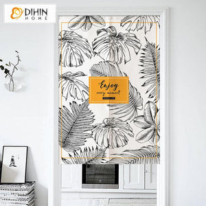 DIHIN HOME Enjoy Moment Printed Japanese Noren Doorway Curtain Tapestry,Cotton Linen,Door Way Curtain Door Hanging Tapestry,33.5''Wx59''L,1 Panel Roman Shades Window Curtains Curtains Window Blinds Curtains Drapes linen drapery curtains and drapes windows drapes custom curtains blackout curtains curtains for living room window shades sheer curtains curtain fabric window treatments custom drapery