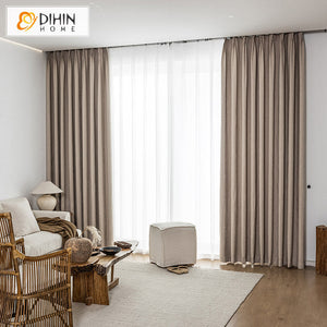 DIHIN HOME Euroeapn Luxury Coffee Color Wood Grain,Blackout Grommet Window Curtain for Living Room ,52x63-inch,1 Panel Roman Shades Curtains Window Blinds custom curtains blackout curtains curtains for living room sheer curtains curtain fabric linen curtains kitchen curtains velvet curtains pinch pleat curtains bay window curtains outdoor curtains pleated curtains floral curtains dining room curtains kitchen valances drapes for bedroom patio curtains nursery curtains grommet curtains