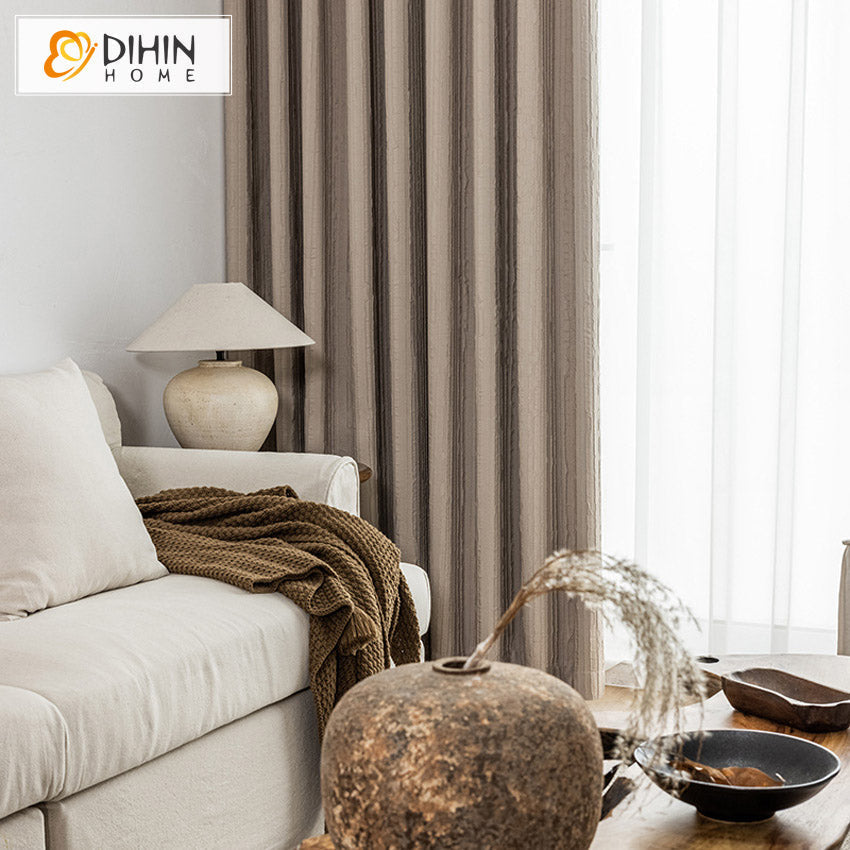 DIHIN HOME Euroeapn Luxury Coffee Color Wood Grain,Blackout Grommet Window Curtain for Living Room ,52x63-inch,1 Panel Roman Shades Curtains Window Blinds custom curtains blackout curtains curtains for living room sheer curtains curtain fabric linen curtains kitchen curtains velvet curtains pinch pleat curtains bay window curtains outdoor curtains pleated curtains floral curtains dining room curtains kitchen valances drapes for bedroom patio curtains nursery curtains grommet curtains