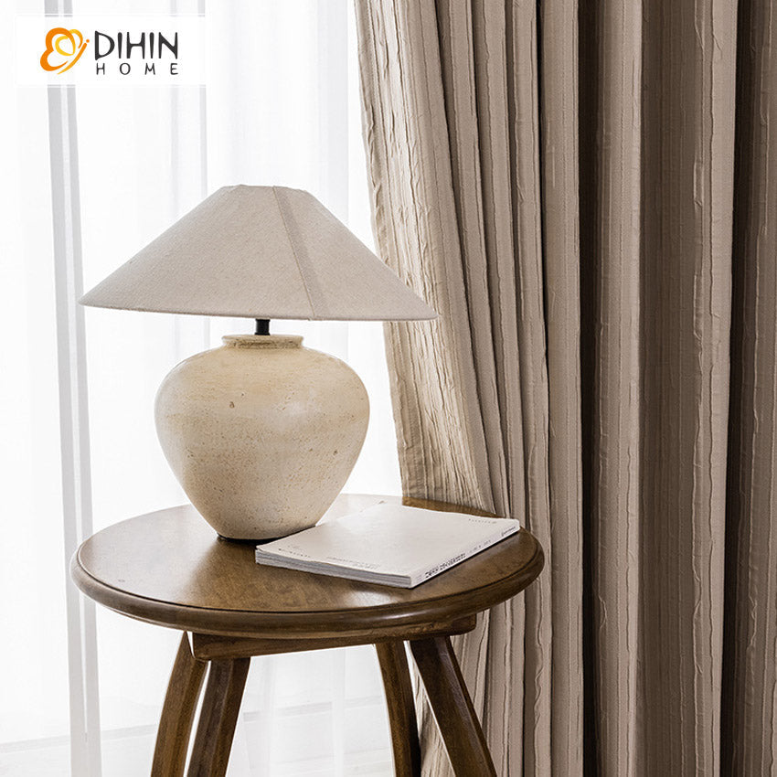 DIHIN HOME Euroeapn Luxury Coffee Color Wood Grain,Blackout Grommet Window Curtain for Living Room ,52x63-inch,1 Panel Roman Shades Curtains Window Blinds custom curtains blackout curtains curtains for living room sheer curtains curtain fabric linen curtains kitchen curtains velvet curtains pinch pleat curtains bay window curtains outdoor curtains pleated curtains floral curtains dining room curtains kitchen valances drapes for bedroom patio curtains nursery curtains grommet curtains