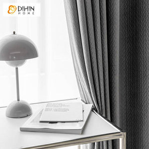 DIHIN HOME Euroeapn Luxury Grey Jacqaurd,Blackout Grommet Window Curtain for Living Room ,52x63-inch,1 Panel Roman Shades Curtains Window Blinds custom curtains blackout curtains curtains for living room sheer curtains curtain fabric linen curtains kitchen curtains velvet curtains pinch pleat curtains bay window curtains outdoor curtains pleated curtains floral curtains dining room curtains kitchen valances drapes for bedroom patio curtains nursery curtains grommet curtains