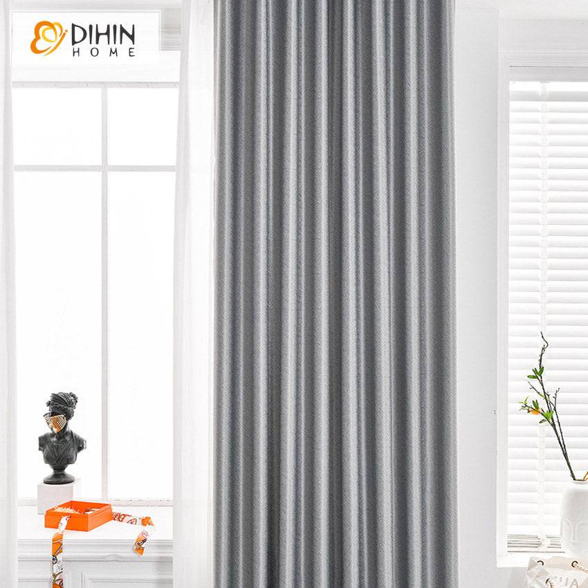 DIHIN HOME Euroeapn Luxury High Precision Grey Color,Blackout Grommet Window Curtain for Living Room ,52x63-inch,1 Panel Roman Shades Curtains Window Blinds custom curtains blackout curtains curtains for living room sheer curtains curtain fabric linen curtains kitchen curtains velvet curtains pinch pleat curtains bay window curtains outdoor curtains pleated curtains floral curtains dining room curtains kitchen valances drapes for bedroom patio curtains nursery curtains grommet curtains