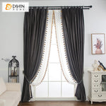 DIHIN HOME European Black Velvet Fabric,Blackout Grommet Window Curtain for Living Room ,52x63-inch,1 Panel Roman Shades Curtains Window Blinds custom curtains blackout curtains curtains for living room sheer curtains curtain fabric linen curtains kitchen curtains velvet curtains pinch pleat curtains bay window curtains outdoor curtains pleated curtains floral curtains dining room curtains kitchen valances drapes for bedroom patio curtains nursery curtains grommet curtains