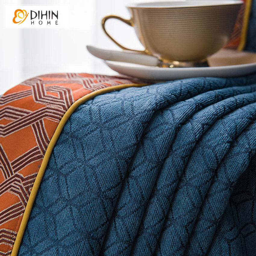 DIHIN HOME European Blue Embossed Curtains With Lace,Grommet Window Curtain for Living Room,52x63-inch,1 Panel Roman Shades Curtains Window Blinds custom curtains blackout curtains curtains for living room sheer curtains curtain fabric linen curtains kitchen curtains velvet curtains pinch pleat curtains bay window curtains outdoor curtains pleated curtains floral curtains dining room curtains kitchen valances drapes for bedroom patio curtains nursery curtains grommet curtains
