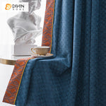 DIHIN HOME European Blue Embossed Curtains With Lace,Grommet Window Curtain for Living Room,52x63-inch,1 Panel Roman Shades Curtains Window Blinds custom curtains blackout curtains curtains for living room sheer curtains curtain fabric linen curtains kitchen curtains velvet curtains pinch pleat curtains bay window curtains outdoor curtains pleated curtains floral curtains dining room curtains kitchen valances drapes for bedroom patio curtains nursery curtains grommet curtains