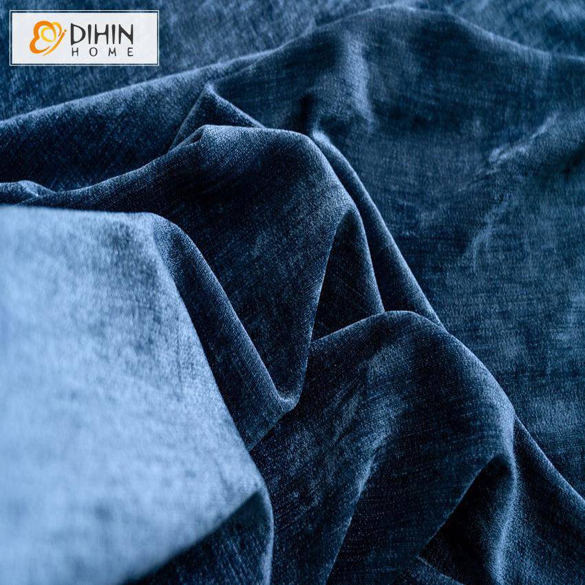 DIHIN HOME European Blue Velvet Curtains,Blackout Grommet Window Curtain for Living Room ,52x63-inch,1 Panel Roman Shades Curtains Window Blinds custom curtains blackout curtains curtains for living room sheer curtains curtain fabric linen curtains kitchen curtains velvet curtains pinch pleat curtains bay window curtains outdoor curtains pleated curtains floral curtains dining room curtains kitchen valances drapes for bedroom patio curtains nursery curtains grommet curtains