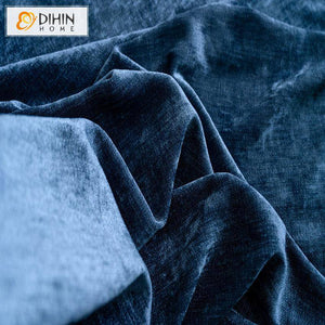 DIHIN HOME European Blue Velvet Curtains,Blackout Grommet Window Curtain for Living Room ,52x63-inch,1 Panel Roman Shades Curtains Window Blinds custom curtains blackout curtains curtains for living room sheer curtains curtain fabric linen curtains kitchen curtains velvet curtains pinch pleat curtains bay window curtains outdoor curtains pleated curtains floral curtains dining room curtains kitchen valances drapes for bedroom patio curtains nursery curtains grommet curtains