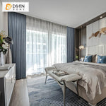 DIHIN HOME European Brief Jacquard Customized Curtains,Blackout Grommet Window Curtain for Living Room ,52x63-inch,1 Panel Curtains custom curtains blackout curtains curtains for living room curtain fabric linen curtains