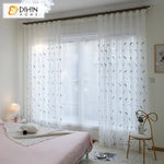 DIHIN HOME European Colorful Embroidered Feather Sheer Curtain, Grommet Window Curtain for Living Room ,52x63-inch,1 Panel Roman Shades Curtains Window Blinds custom curtains blackout curtains curtains for living room sheer curtains curtain fabric linen curtains kitchen curtains velvet curtains pinch pleat curtains bay window curtains outdoor curtains pleated curtains floral curtains dining room curtains kitchen valances drapes for bedroom patio curtains nursery curtains grommet curtains