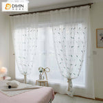 DIHIN HOME European Colorful Embroidered Feather Sheer Curtain, Grommet Window Curtain for Living Room ,52x63-inch,1 Panel Roman Shades Curtains Window Blinds custom curtains blackout curtains curtains for living room sheer curtains curtain fabric linen curtains kitchen curtains velvet curtains pinch pleat curtains bay window curtains outdoor curtains pleated curtains floral curtains dining room curtains kitchen valances drapes for bedroom patio curtains nursery curtains grommet curtains