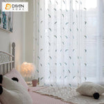 DIHIN HOME European Colorful Embroidered Feather Sheer Curtain, Grommet Window Curtain for Living Room ,52x63-inch,1 Panel Roman Shades Curtains Window Blinds custom curtains blackout curtains curtains for living room sheer curtains curtain fabric linen curtains kitchen curtains velvet curtains pinch pleat curtains bay window curtains outdoor curtains pleated curtains floral curtains dining room curtains kitchen valances drapes for bedroom patio curtains nursery curtains grommet curtains