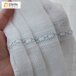 DIHIN HOME European Cotton Linen Geometric Embroidered Sheer Curtain,Grommet Window Curtain for Living Room ,52x63-inch,1 Panel Roman Shades Curtains Window Blinds custom curtains blackout curtains curtains for living room sheer curtains curtain fabric linen curtains kitchen curtains velvet curtains pinch pleat curtains bay window curtains outdoor curtains pleated curtains floral curtains dining room curtains kitchen valances drapes for bedroom patio curtains nursery curtains grommet curtains
