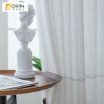 DIHIN HOME European Cotton Linen Geometric Embroidered Sheer Curtain,Grommet Window Curtain for Living Room ,52x63-inch,1 Panel Roman Shades Curtains Window Blinds custom curtains blackout curtains curtains for living room sheer curtains curtain fabric linen curtains kitchen curtains velvet curtains pinch pleat curtains bay window curtains outdoor curtains pleated curtains floral curtains dining room curtains kitchen valances drapes for bedroom patio curtains nursery curtains grommet curtains