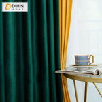 DIHIN HOME European Dark Green and Yellow Color Velvet Fabric Customized Valance ,Blackout Curtains Grommet Window Curtain for Living Room ,52x84-inch,1 Panel Roman Shades Curtains Window Blinds custom curtains blackout curtains curtains for living room sheer curtains curtain fabric linen curtains kitchen curtains velvet curtains pinch pleat curtains bay window curtains outdoor curtains pleated curtains floral curtains dining room curtains kitchen valances drapes for bedroom patio curtains nursery curtains 