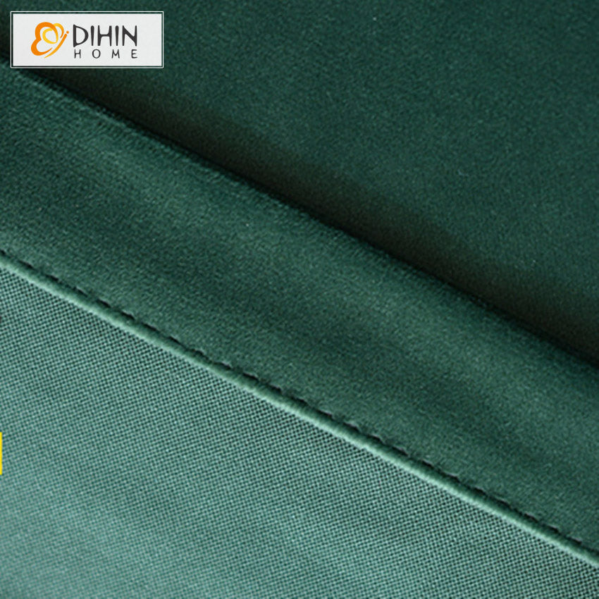 DIHIN HOME European Dark Green Color Velvet Fabric,Blackout Grommet Window Curtain for Living Room ,52x63-inch,1 Panel Roman Shades Curtains Window Blinds custom curtains blackout curtains curtains for living room sheer curtains curtain fabric linen curtains kitchen curtains velvet curtains pinch pleat curtains bay window curtains outdoor curtains pleated curtains floral curtains dining room curtains kitchen valances drapes for bedroom patio curtains nursery curtains grommet curtains