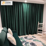 DIHIN HOME European Dark Green Color Velvet Fabric,Blackout Grommet Window Curtain for Living Room ,52x63-inch,1 Panel Roman Shades Curtains Window Blinds custom curtains blackout curtains curtains for living room sheer curtains curtain fabric linen curtains kitchen curtains velvet curtains pinch pleat curtains bay window curtains outdoor curtains pleated curtains floral curtains dining room curtains kitchen valances drapes for bedroom patio curtains nursery curtains grommet curtains
